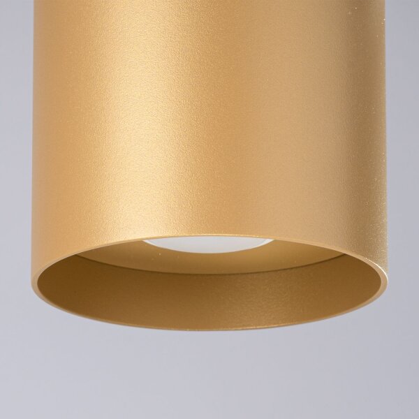 Deckenleuchte Aluminium Gold GU10 Ø12 cm rund Aufbau