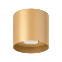 Deckenleuchte Aluminium Gold GU10 Ø12 cm rund Aufbau