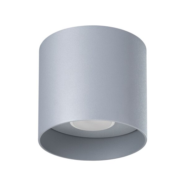 Deckenleuchte Aluminium Grau GU10 Ø12 cm rund Aufbau