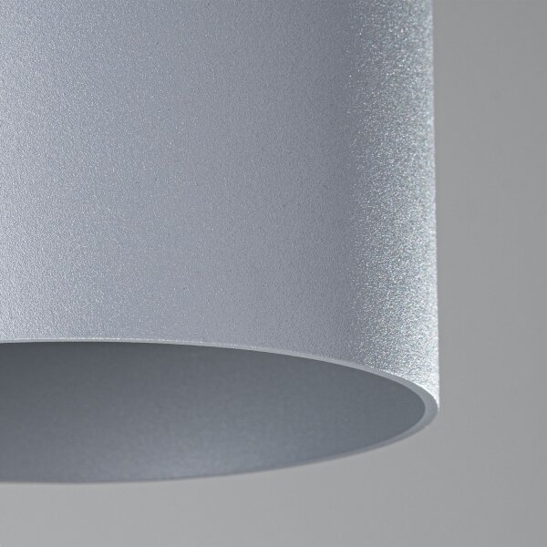 Deckenleuchte Aluminium Grau GU10 Ø12 cm rund Aufbau