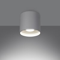 Deckenlampe Aluminium Weiß GU10 Ø12 cm rund...