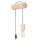 Wandleuchte Holz Natur E27 Schalter Stecker T:19 cm
