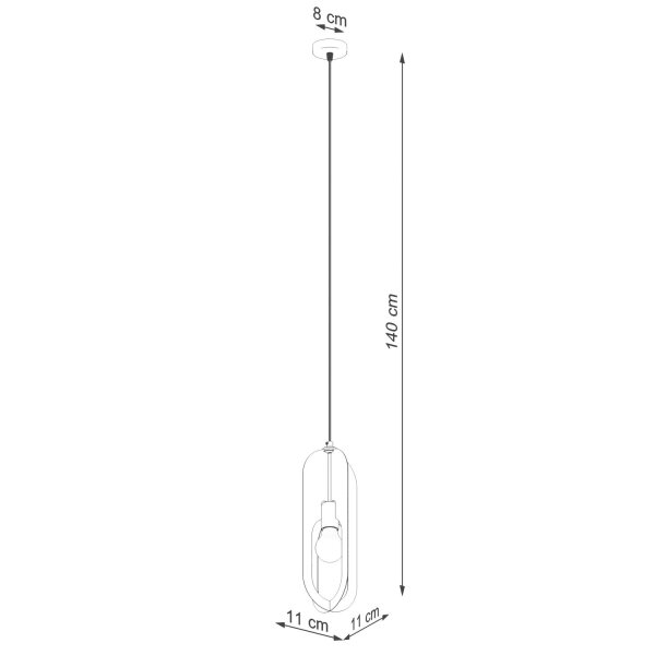 Stilvolle Hängelampe Weiß Stahl E27 Ø11 cm rund Modern