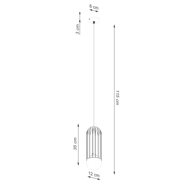 Pendelleuchte Weiß G9 Glas Stahl Ø12 cm rund blendarm