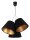 Lampe à suspendre JOCY Noir Or Rétro Salle à manger Tissu