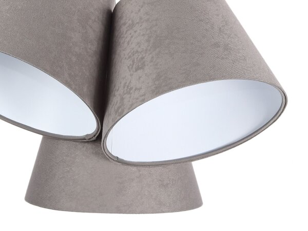 Lampe à suspendre Table de salle à manger Lampe dintérieur Gris Blanc Tissu