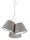 Lampe à suspendre Table de salle à manger Lampe dintérieur Gris Blanc Tissu