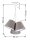 Lampe à suspendre Table de salle à manger Lampe dintérieur Gris Blanc Tissu
