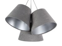 Lampe à suspendre Abat-jour Gris Argent Tissu...