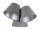 Lampe à suspendre Abat-jour Gris Argent Tissu 3-flmg Rétro