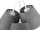 Lampe à suspendre Abat-jour Gris Argent Tissu 3-flmg Rétro