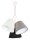 Suspension Gris Noir Tissu 3-flmg Lampe