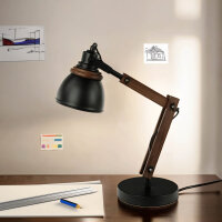 Lampe de bureau réglable Rétro Métal...