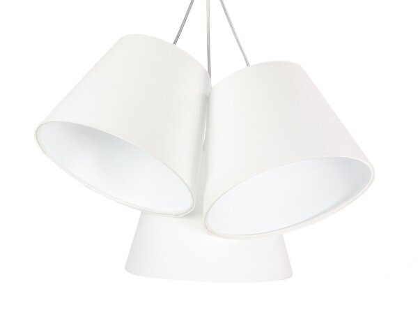 Lampe suspendue table à manger lampe de salon blanc tissu