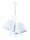 Suspension JOCY Blanc Argent Tissu 3-flmg Rétro