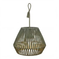 LED Akku Hängelampe dimmbar Beige IP54 3000K...