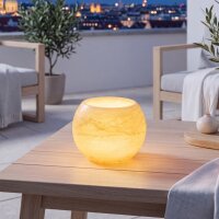 LED Akku Tischlampe Wachs dimmbar IP44 3000 K H:20 cm