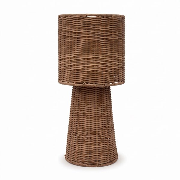 LED Akku Tischlampe dimmbar 3000 K IP54 Outdoor Rattan