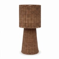 LED Akku Tischlampe dimmbar 3000 K IP54 Outdoor Rattan