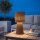 LED Akku Tischlampe dimmbar 3000 K IP54 Outdoor Rattan