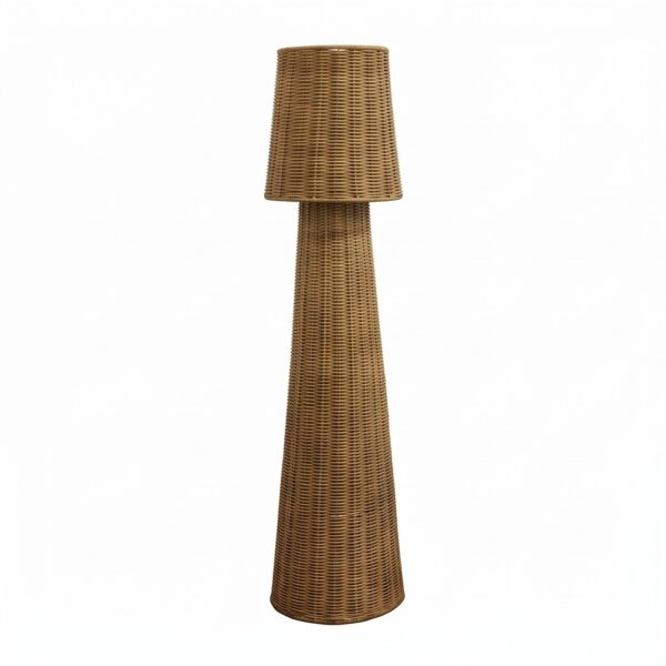 LED Akku Stehlampe dimmbar IP54 3000 K 109 cm Rattan