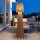 Stehlampe Rattan Natur E27 IP54 109 cm Garten Außen