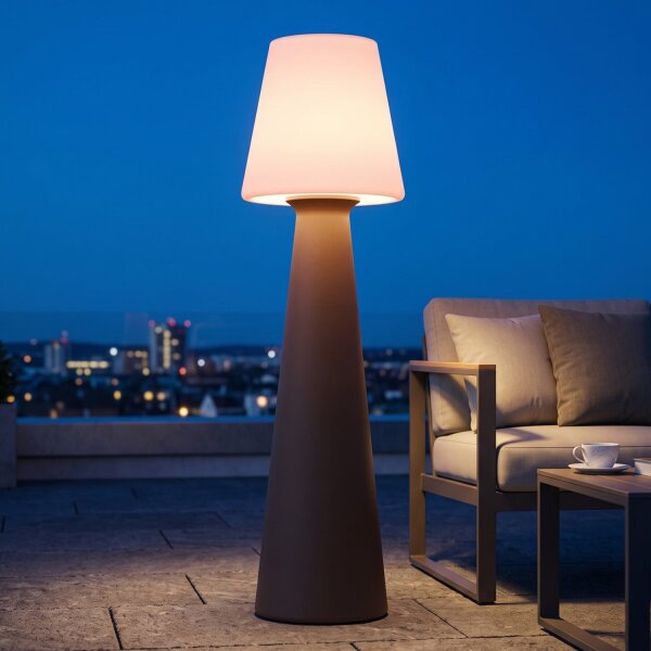 LED Akku Stehleuchte dimmbar IP65 3000-6500 K Taupe