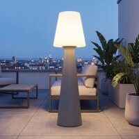LED Akku Stehleuchte dimmbar IP65 3000-6500 K Grau
