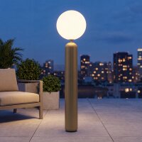 LED Akku Stehlampe dimmbar Olivgrün IP54 3000 K 153 cm