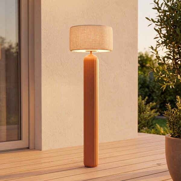 LED Solar Stehleuchte Akku Senfgelb dimmbar IP65 3000 K