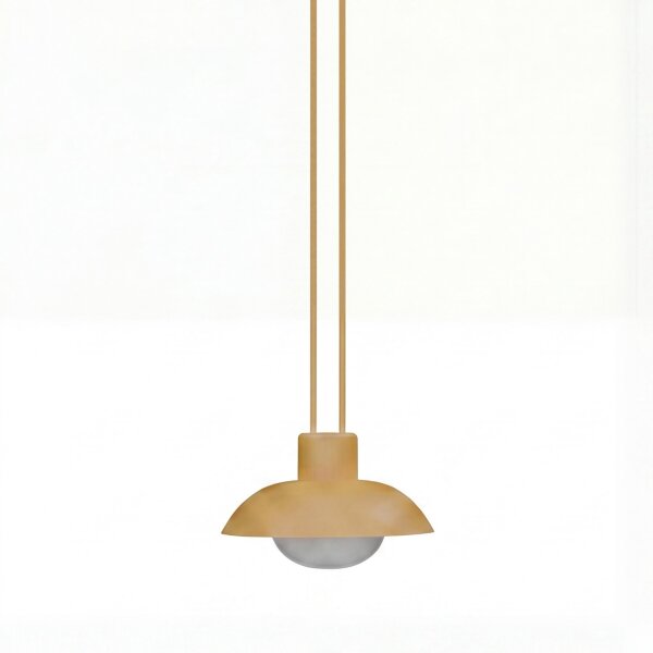 LED Akku Hängelampe dimmbar Senfgelb IP54 3000 K Ø20 cm