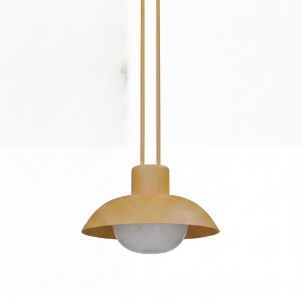 LED Akku Hängelampe dimmbar Senfgelb IP54 3000 K Ø20 cm