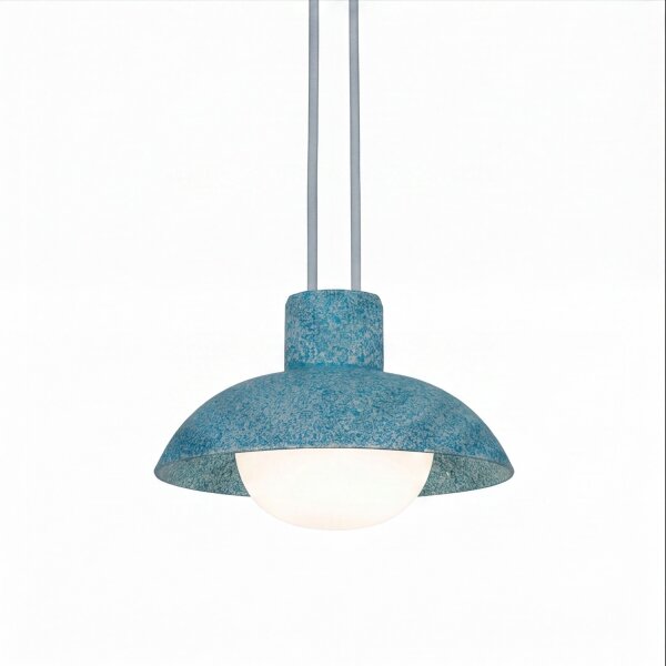 LED Akku Pendelleuchte dimmbar Blau IP54 3000 K Ø20 cm