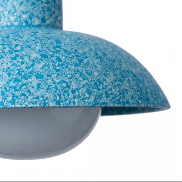LED Akku Pendelleuchte dimmbar Blau IP54 3000 K Ø20 cm