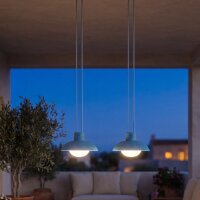 LED Akku Pendelleuchte dimmbar Blau IP54 3000 K...