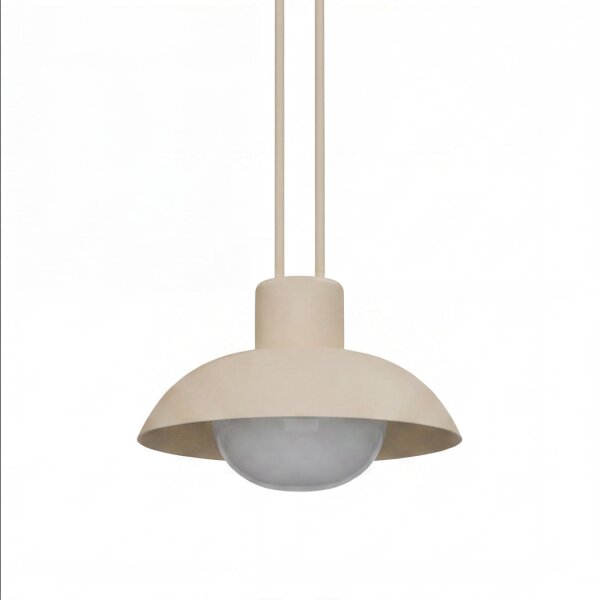 LED Akku Pendelleuchte dimmbar Beige IP54 3000 K Ø20 cm