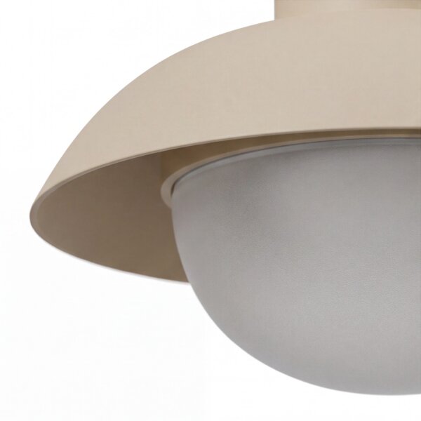 LED Akku Pendelleuchte dimmbar Beige IP54 3000 K Ø20 cm