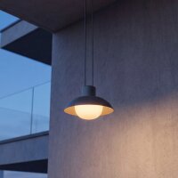 LED Akku Hängelampe dimmbar Anthrazit IP54 3000K...