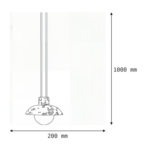 LED Akku Hängelampe dimmbar Bunt IP54 3000K Ø20cm rund