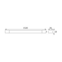 LED Feuchtraumleuchte außen innen 152 cm 4100 K...