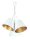 Suspension Blanc Or Tissu 3xE27 Rétro Table à manger