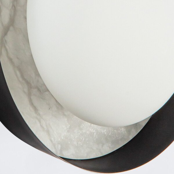 LED Wandlampe rund Ø 21,6 cm Alabaster Glas Metall 2825 K