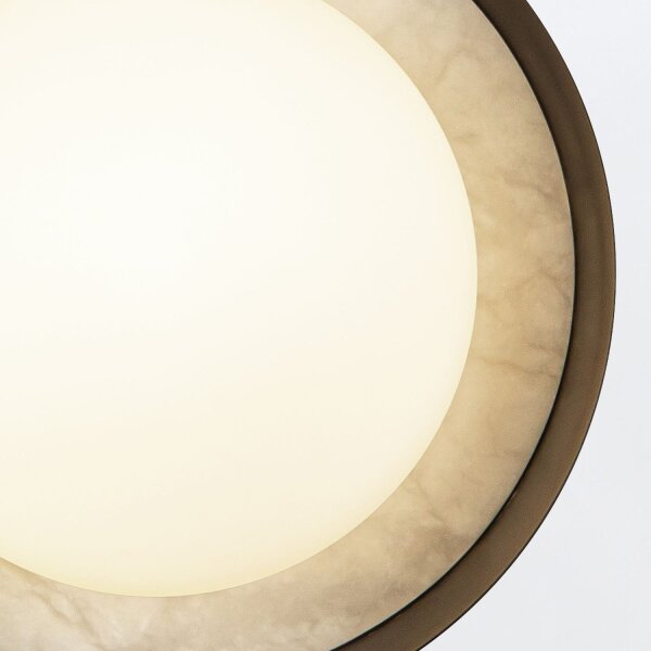 LED Wandlampe rund Ø 21,6 cm Alabaster Glas Metall 2825 K