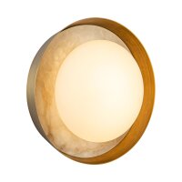 LED Wandleuchte rund Ø 21,6 cm Alabaster Glas...