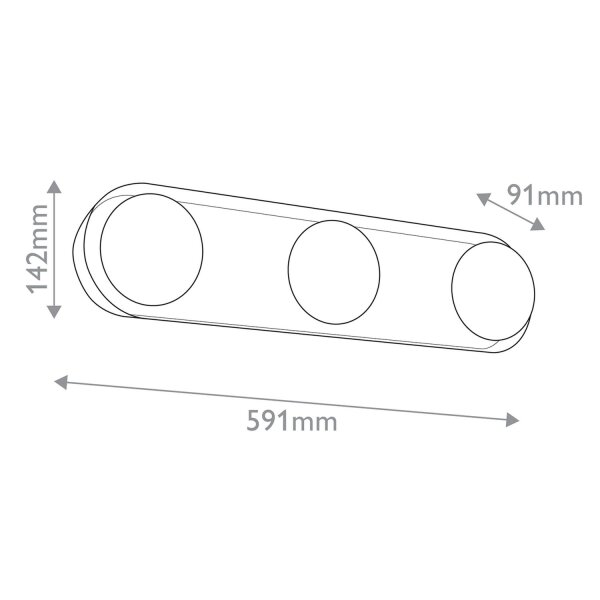 LED Wandlampe Alabaster Glas Metall B: 59,1 cm warmweiß