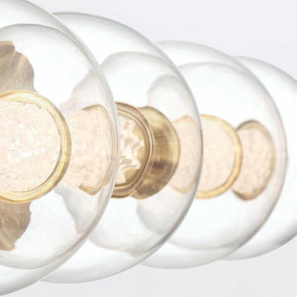 Wandleuchte LED B: 75,6 cm 3000 K IP44 Badezimmer in Gold