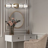 Wandleuchte LED B: 75,6 cm 3000 K IP44 Badezimmer in Gold
