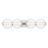 LED Wandlampe Bad Metall Glas B: 75,6 cm IP44 Kugelschirm