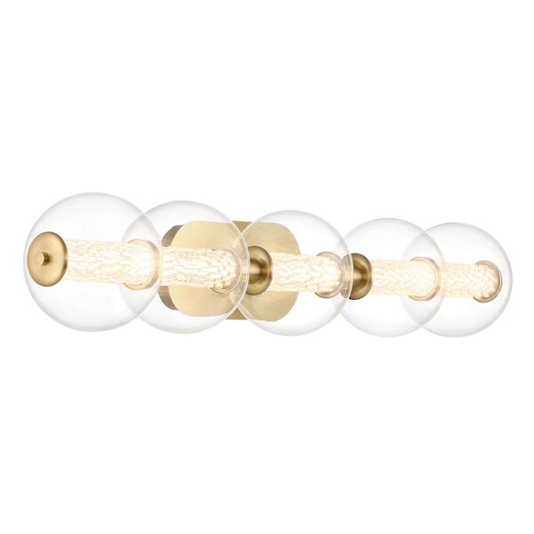 LED Wandlampe IP44 96,7 cm breit 3000 K Metall Glas Bad