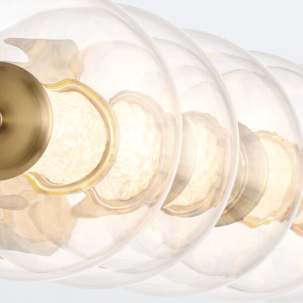 LED Wandlampe IP44 96,7 cm breit 3000 K Metall Glas Bad